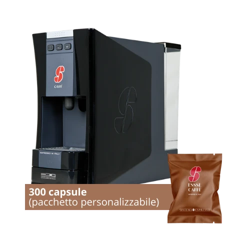 Macchina caffè Essse S-12 in comodato d'uso gratuito con 300 capsule personalizzabili - Offerta promozionale pacchetto premium