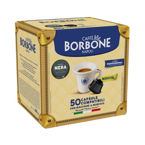 Caffè BORBONE® Miscela NERA – 50 Capsule Compatibili Nescafè® DolceGusto®