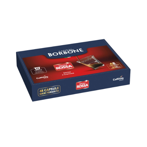 Caffè BORBONE® Miscela ROSSA – 48 Capsule Compatibili Caffitaly®