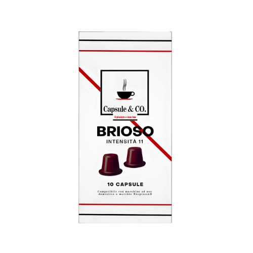 Capsule&Co® Miscela BRIOSO – 100 Capsule Compatibili Nespresso®