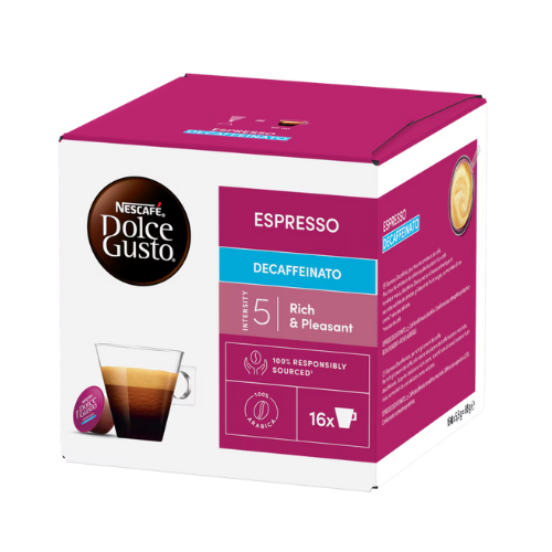 Espresso DECAFFEINATO – 16 Capsule Originali Nescafè® DolceGusto®