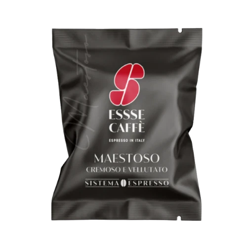 Bustina singola Nera contenente Capsula Essse Caffè Maestoso