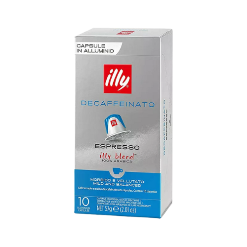 ILLY® Caffè DECAFFEINATO Alluminio – 10 Capsule Compatibili Nespresso®