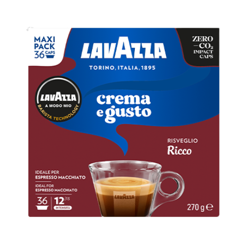 LAVAZZA® Miscela CREMA E GUSTO Ricco – 36 Capsule  Lavazza® A Modo Mio®