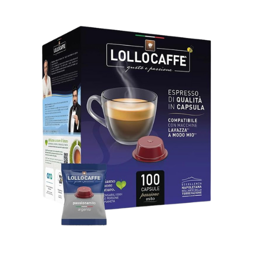 LOLLO Caffè® Miscela ARGENTO – 100 Capsule Compatibili Lavazza® A Modo Mio®