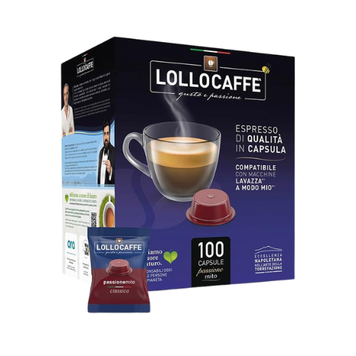 LOLLO Caffè® Miscela CLASSICA – 100 Capsule Compatibili Lavazza® A Modo Mio®