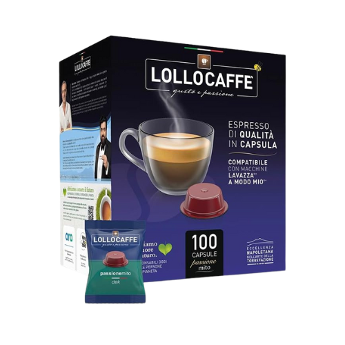 LOLLO Caffè® Miscela DECAFFEINATA – 100 Capsule Compatibili Lavazza® A Modo Mio®