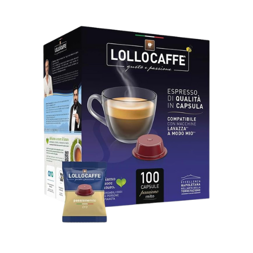 LOLLO Caffè® Miscela ORO – 100 Capsule Compatibili Lavazza® A Modo Mio®