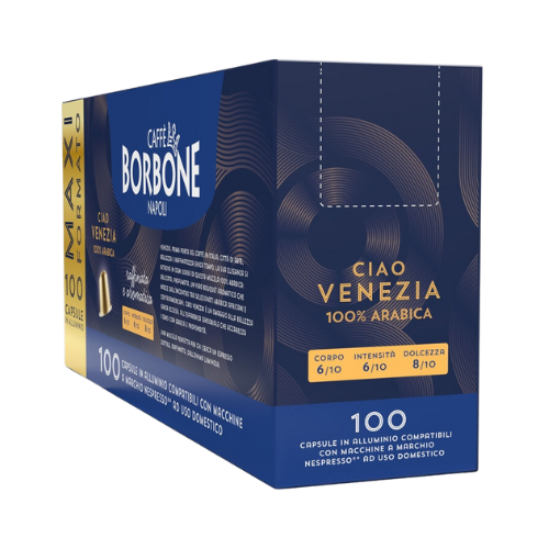 Caffè BORBONE® Miscela Ciao VENEZIA – 100 Capsule in Alluminio Compatibili Nespresso®