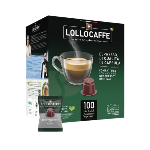 LOLLO Caffè® Miscela ARGENTO – 100 Capsule Compatibili Nespresso®
