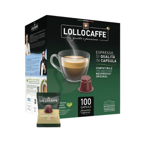 LOLLO Caffè® Miscela ORO – 100 Capsule Compatibili Nespresso®