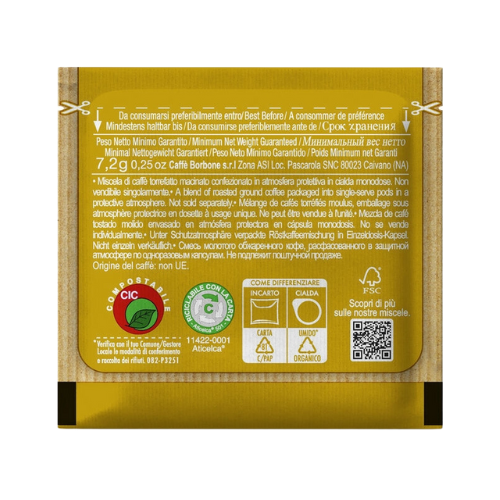 Caffè BORBONE® Miscela ORO – 100 Cialde Compostabili ESE 44mm