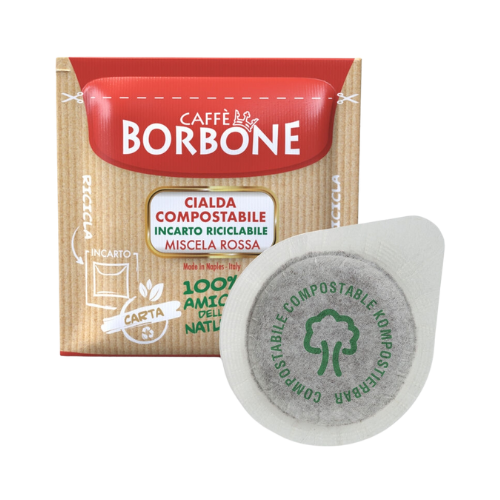 Caffè BORBONE® Miscela ROSSA – 100 Cialde Compostabili ESE 44mm