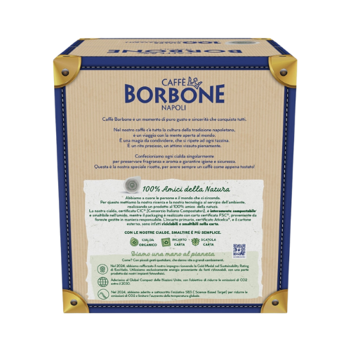 Caffè BORBONE® Miscela NERA – 100 Cialde Compostabili ESE 44mm