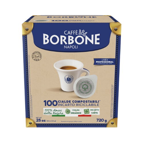 Caffè BORBONE® Miscela NERA – 100 Cialde Compostabili ESE 44mm