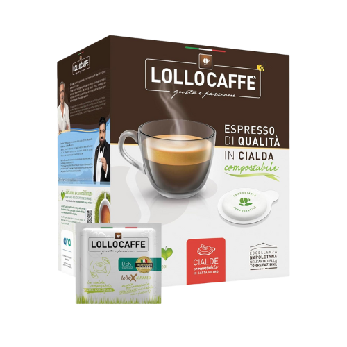 LOLLO Caffè® Miscela DECAFFEINATA – 150 Cialde Compostabili ESE 44mm