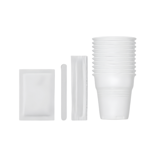 KIT Accessori  – 100 Bicchieri + 100 Palette + 100 Bustine di Zucchero